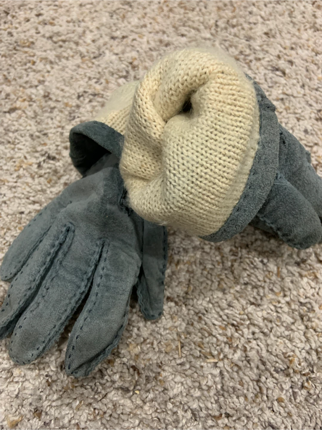 Genuine Leather Gloves with Knit Lining - photo 3