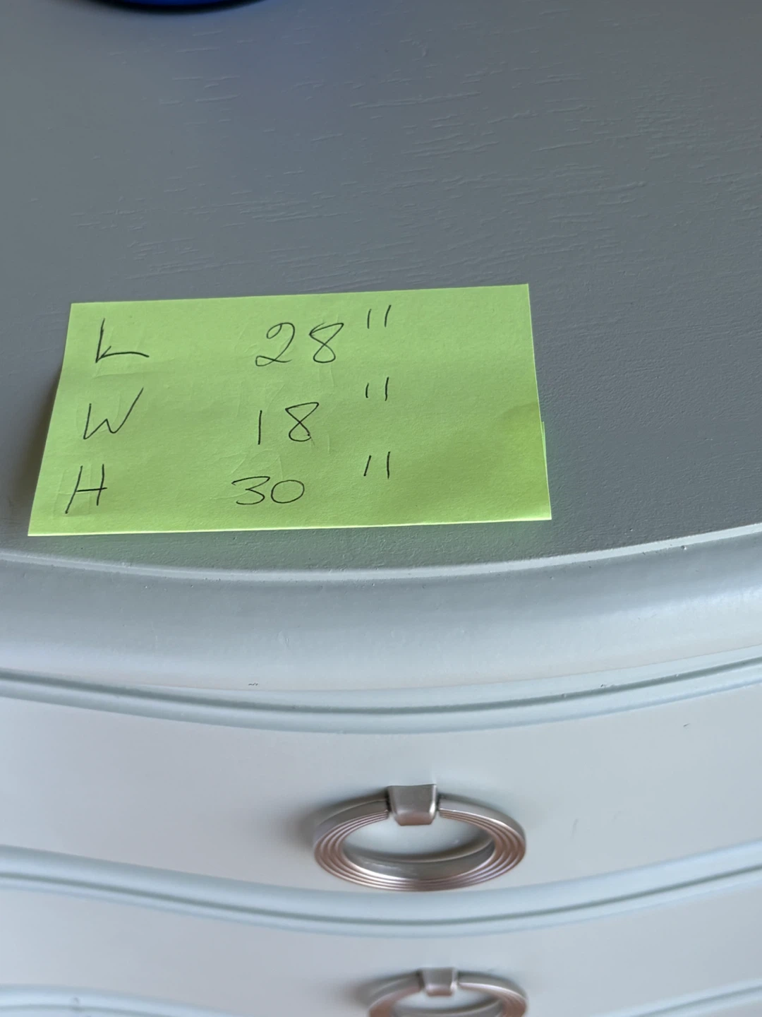 2 sage green 3 drawer nightstands - photo 4