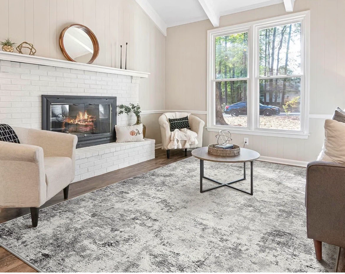 Grey Abstract Low Pile Rug 10' x 14' - photo 5