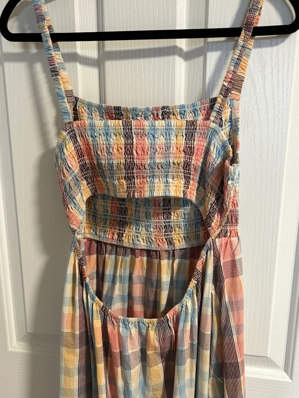 Old Navy Plaid Smocked Sleeveless Midi Dress Large - photo 2