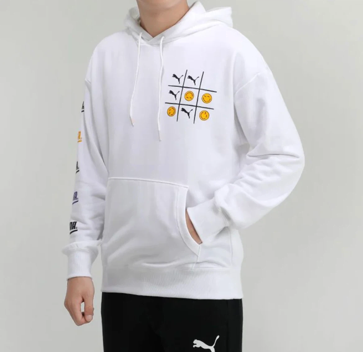 Men’s Large / White Puma Hoodie / great for teen back to school - photo 2