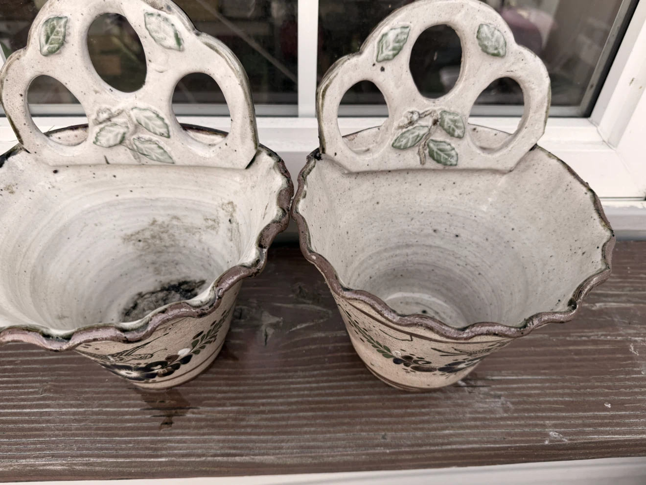 Vintage Ceramic Hanging Planters - Pair - photo 3