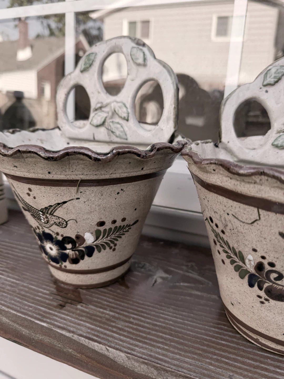 Vintage Ceramic Hanging Planters - Pair - photo 5