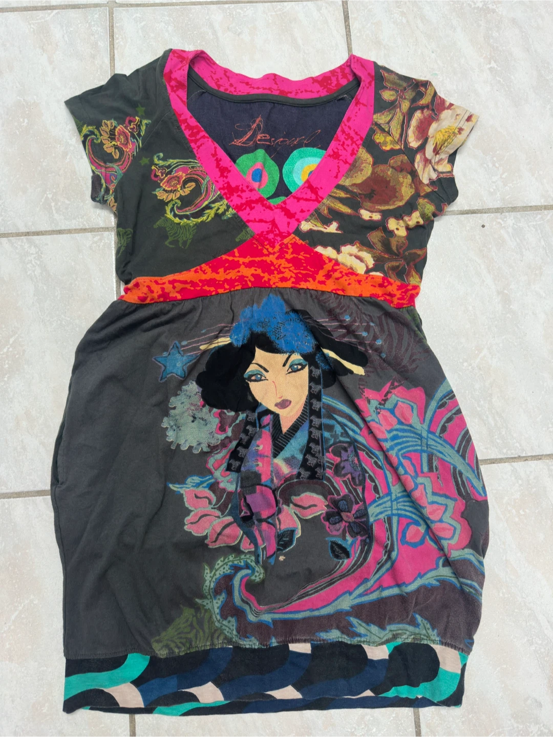 Vintage Desigual Women's Dress with Print