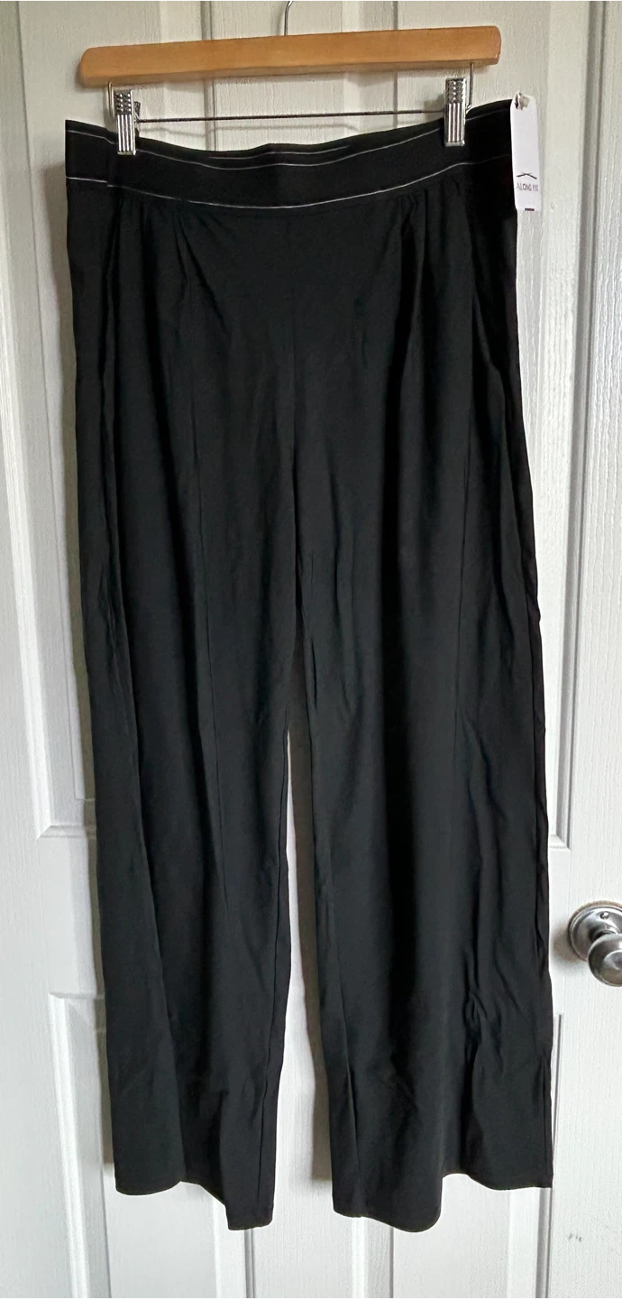 Along Fit Black Wide Leg Summer Sweatpants - photo 5