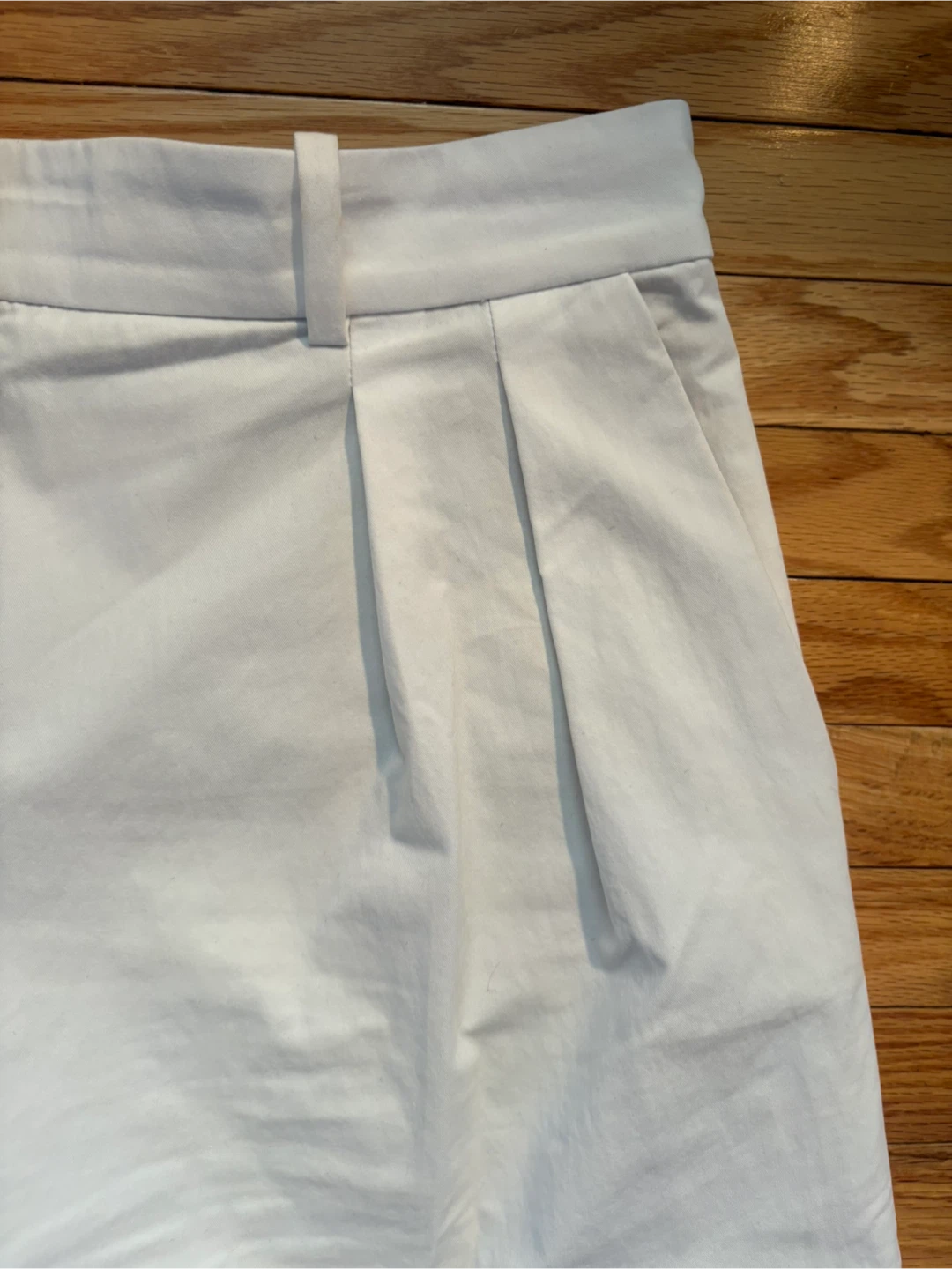Zara White Wide Leg Pleated Trousers Size L - photo 2