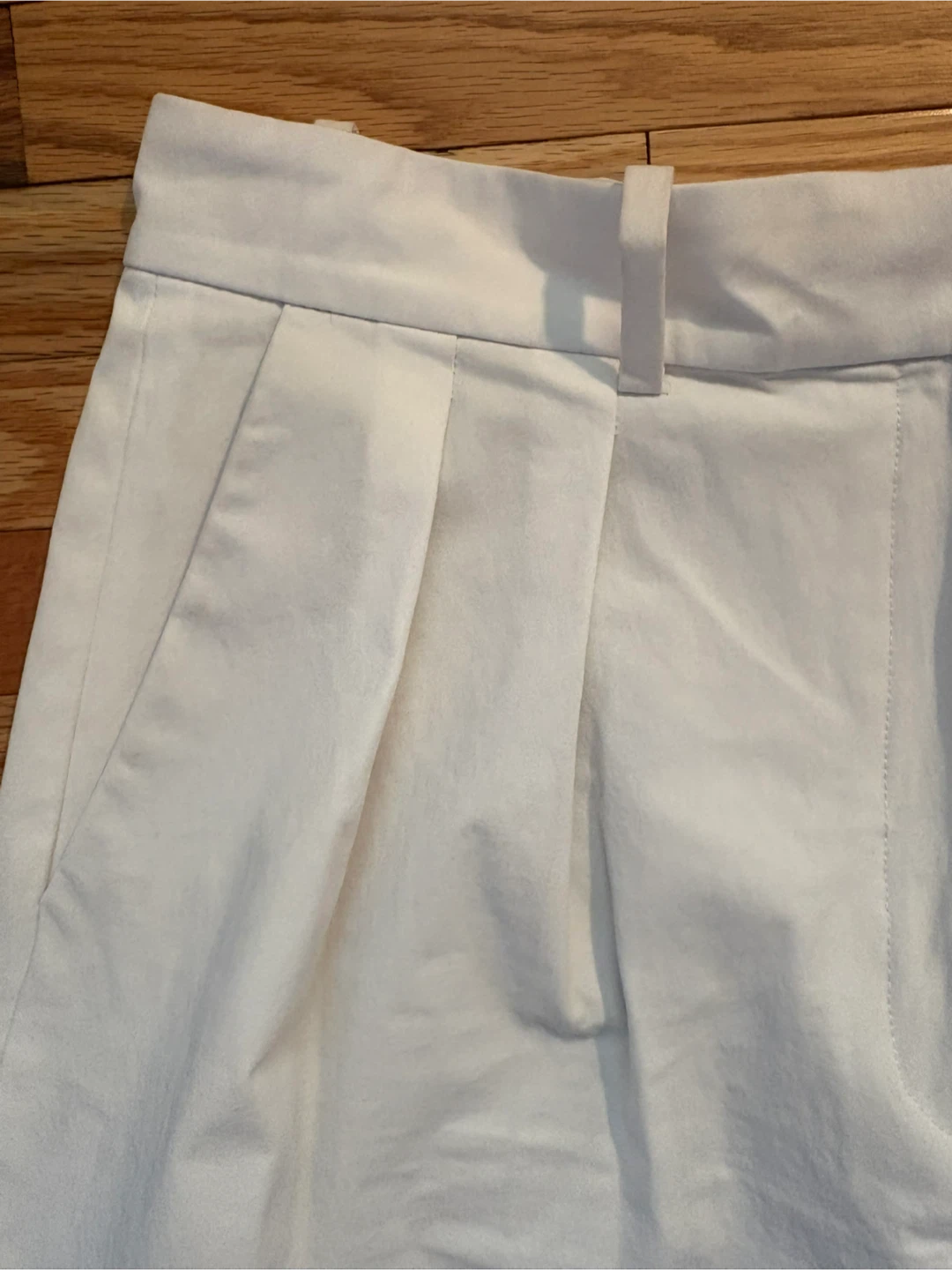 Zara White Wide Leg Pleated Trousers Size L - photo 4