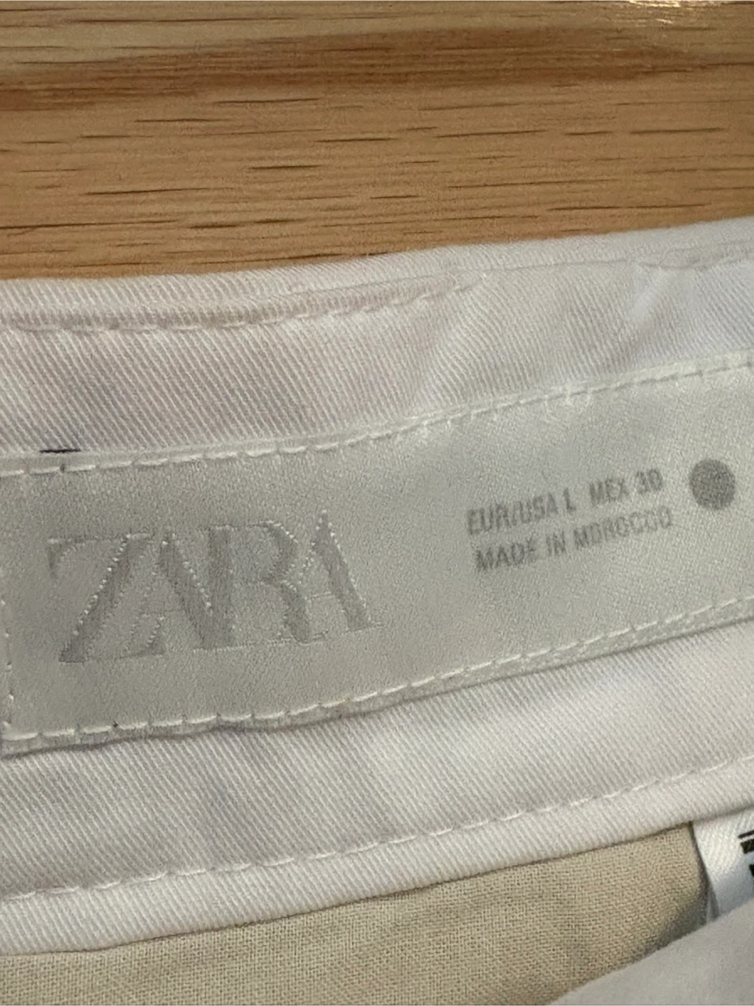 Zara White Wide Leg Pleated Trousers Size L - photo 5