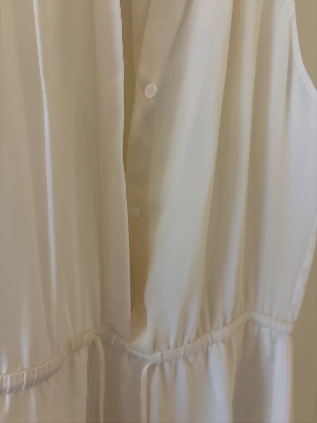 Babaton 100% Silk Sleeveless Dress Medium White - photo 4