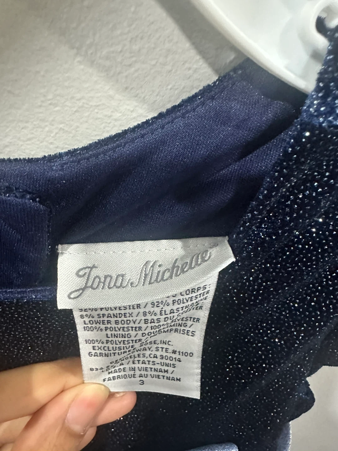 Jona Michelle Navy Sparkle Dress Size 3 - photo 3