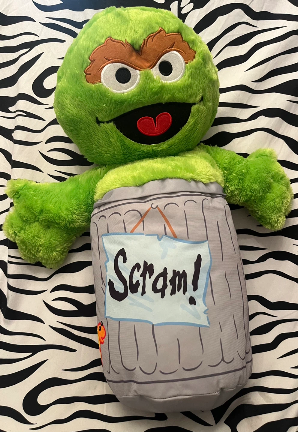 💚 22 in Sesame Street Oscar the Grouch trash can plush toy 💚 - photo 2