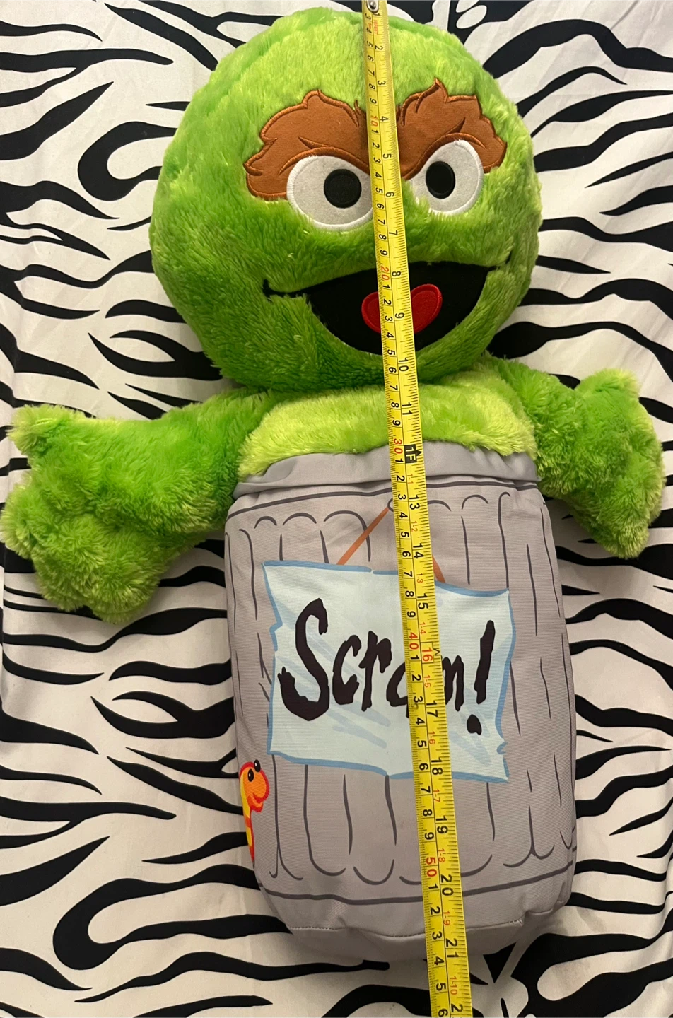 💚 22 in Sesame Street Oscar the Grouch trash can plush toy 💚 - photo 4