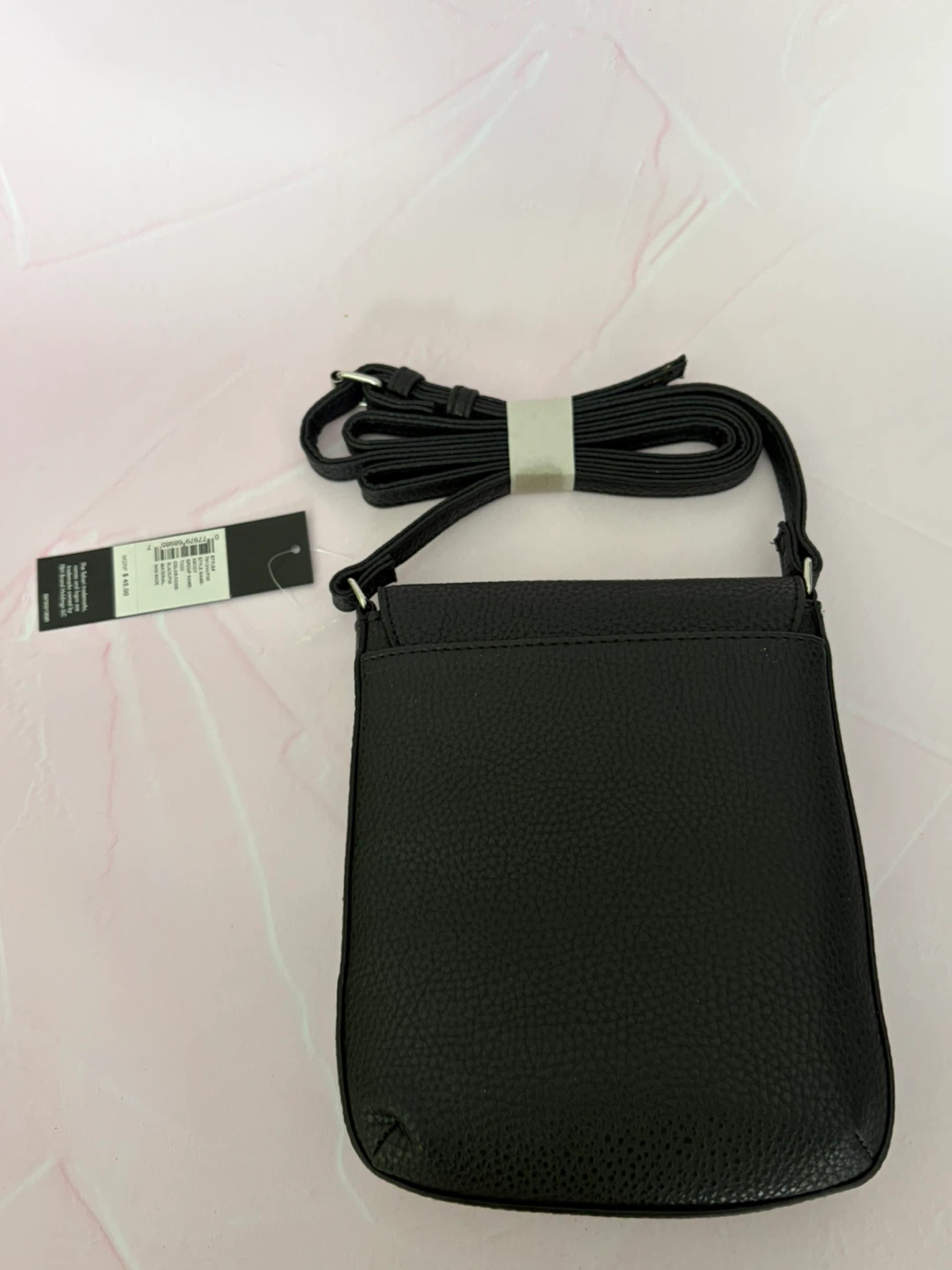 New Tahari Black Pebbled Faux Leather Crossbody Bag - photo 3