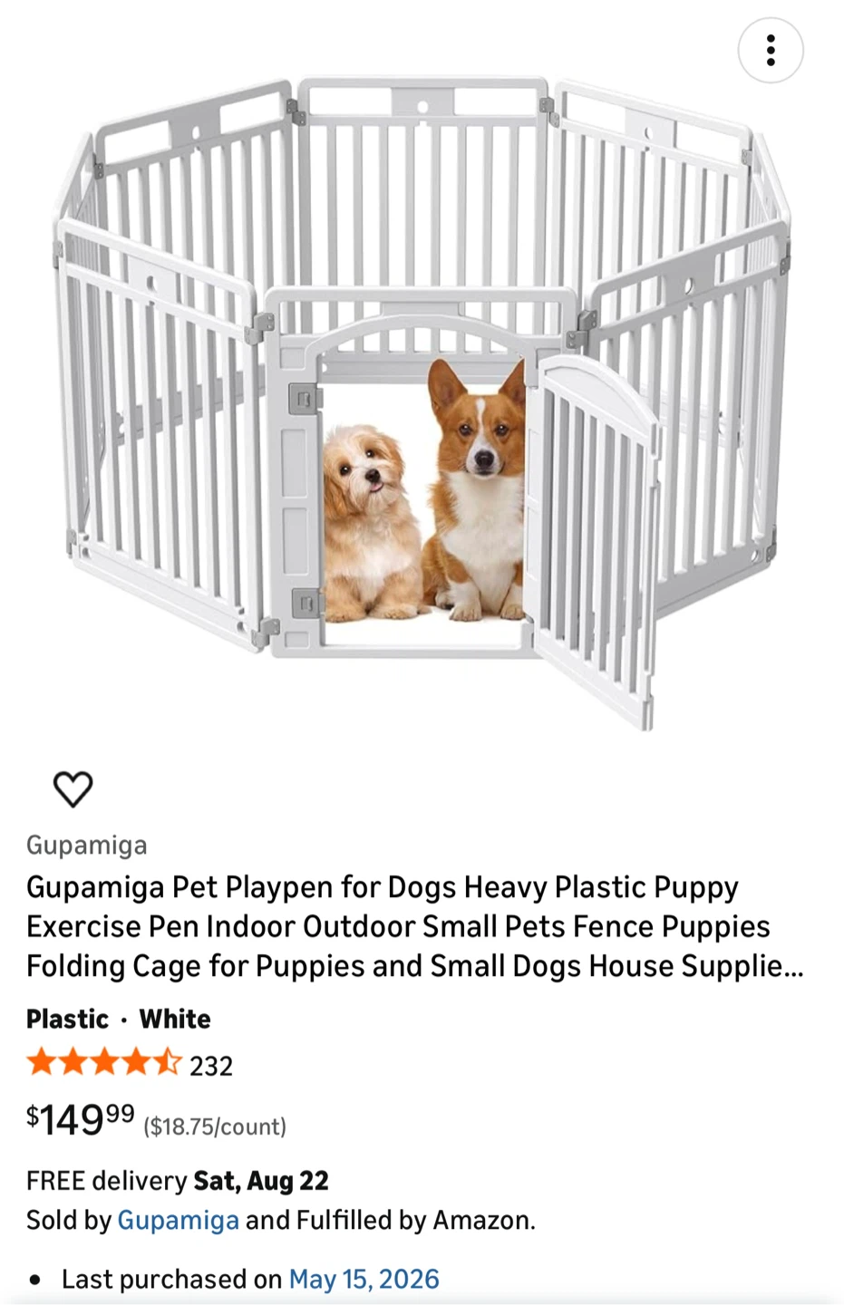 White Plastic Adjustable Playpen for Pets - photo 5