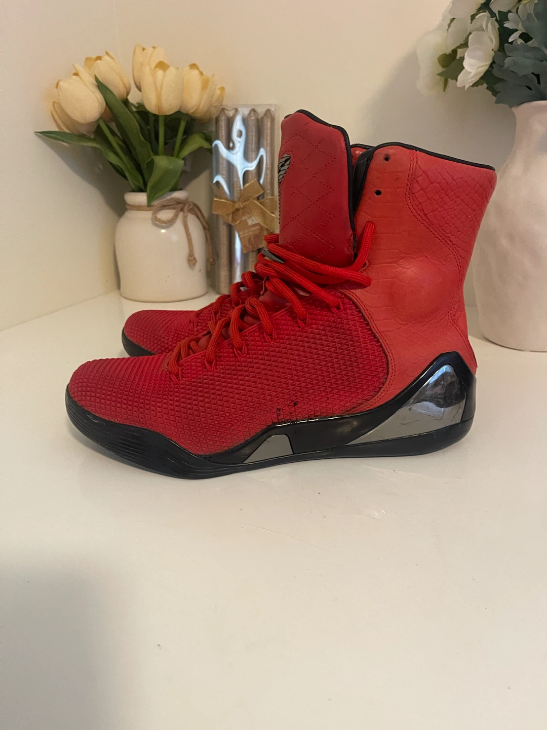 Nike Kobe 9 Elite Red Men's Basketball Shoes Size 10 - photo 5