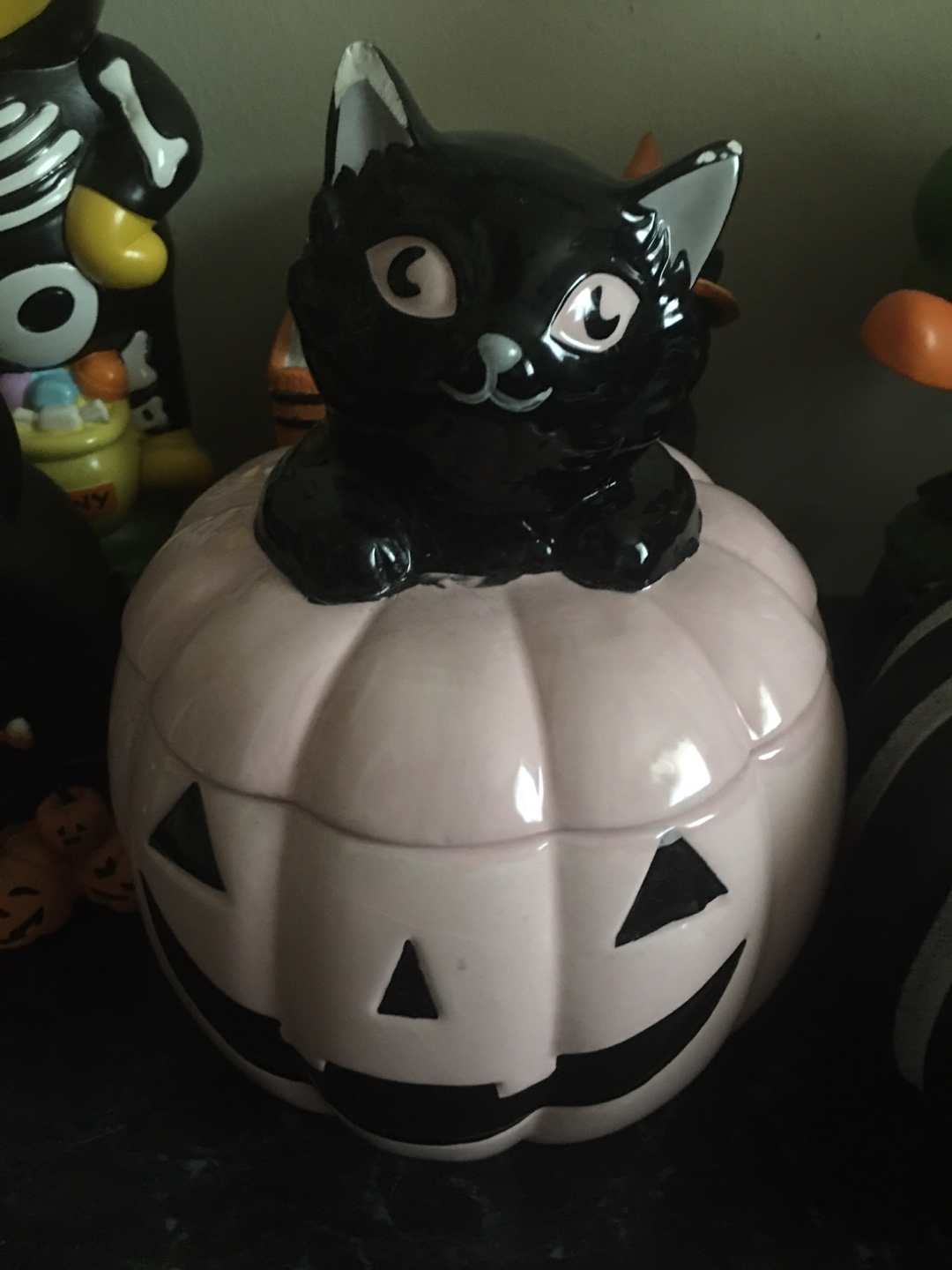 Halloween Black Cat Pumpkin Candy Jar - photo 5