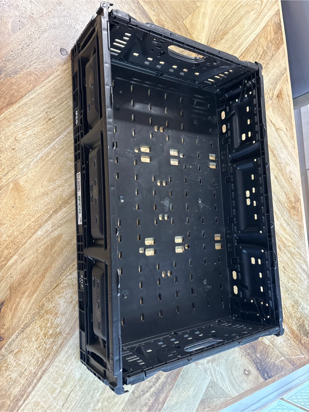 3 Black Collapsible Storage Crate 13L