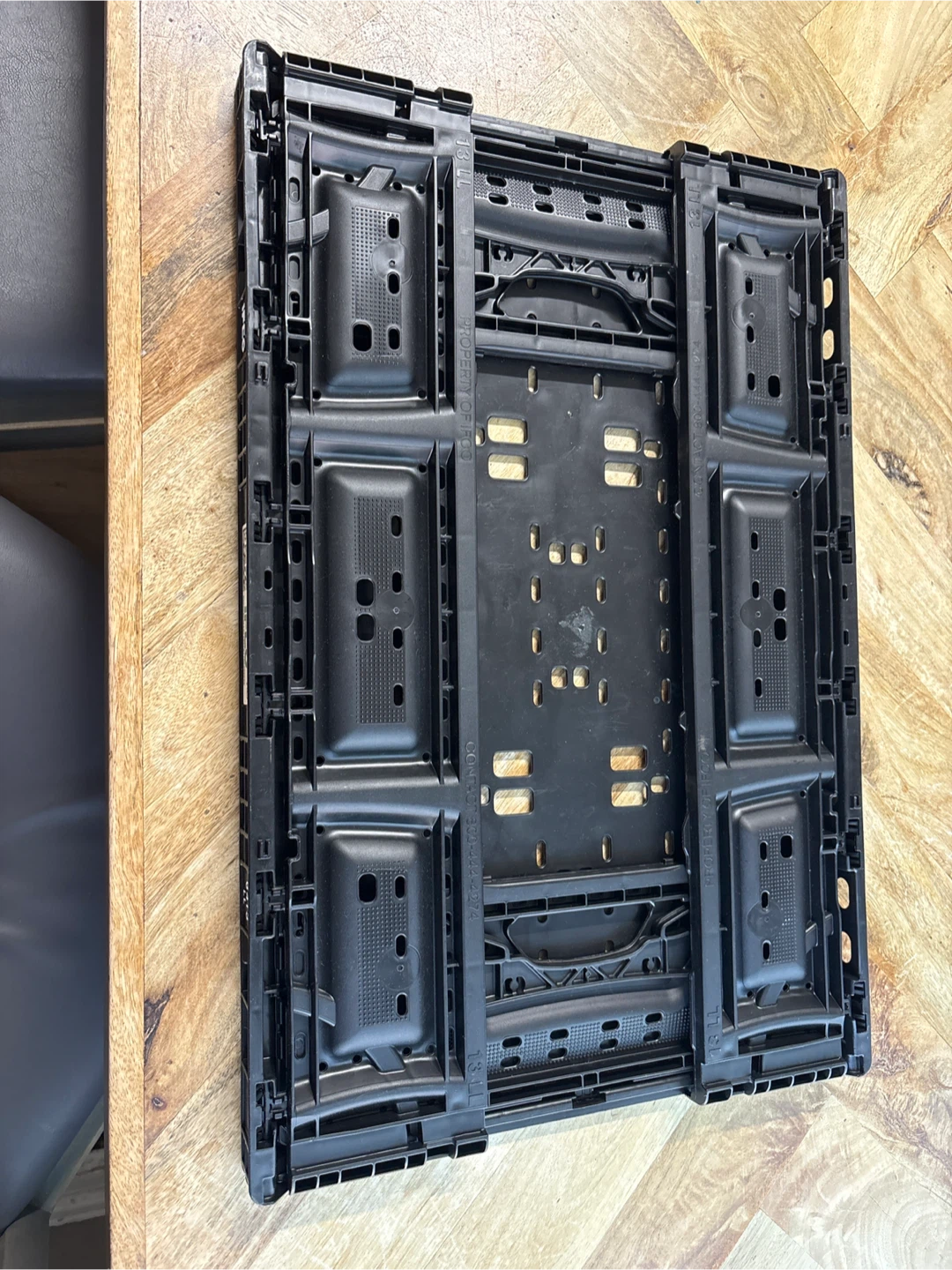 3 Black Collapsible Storage Crate 13L - photo 3