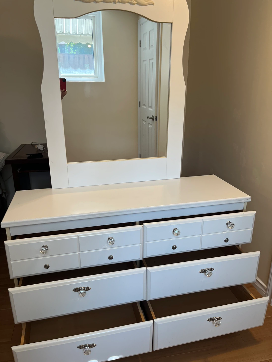White Dresser with Mirror