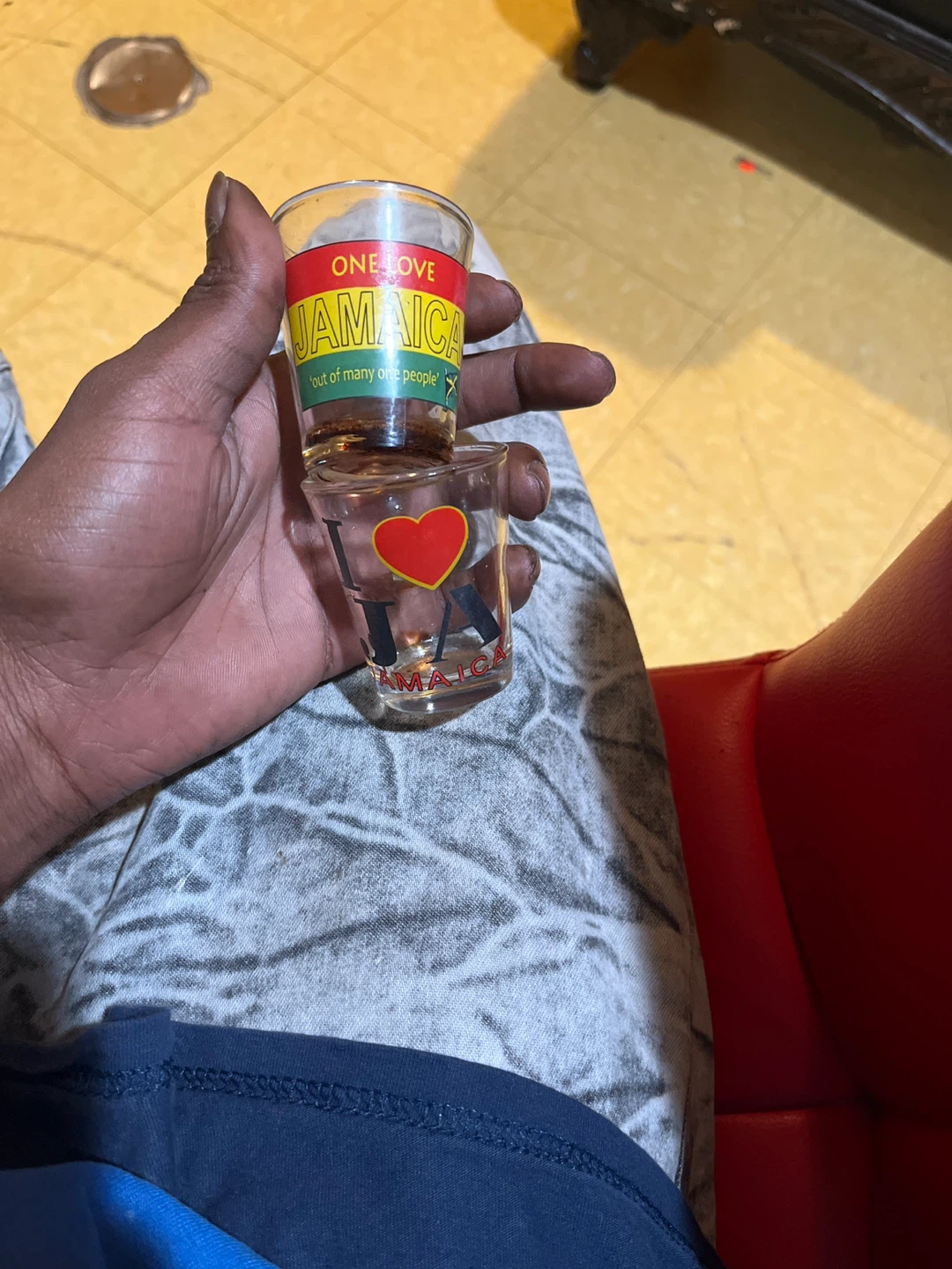 2 Jamaica Shot Glasses