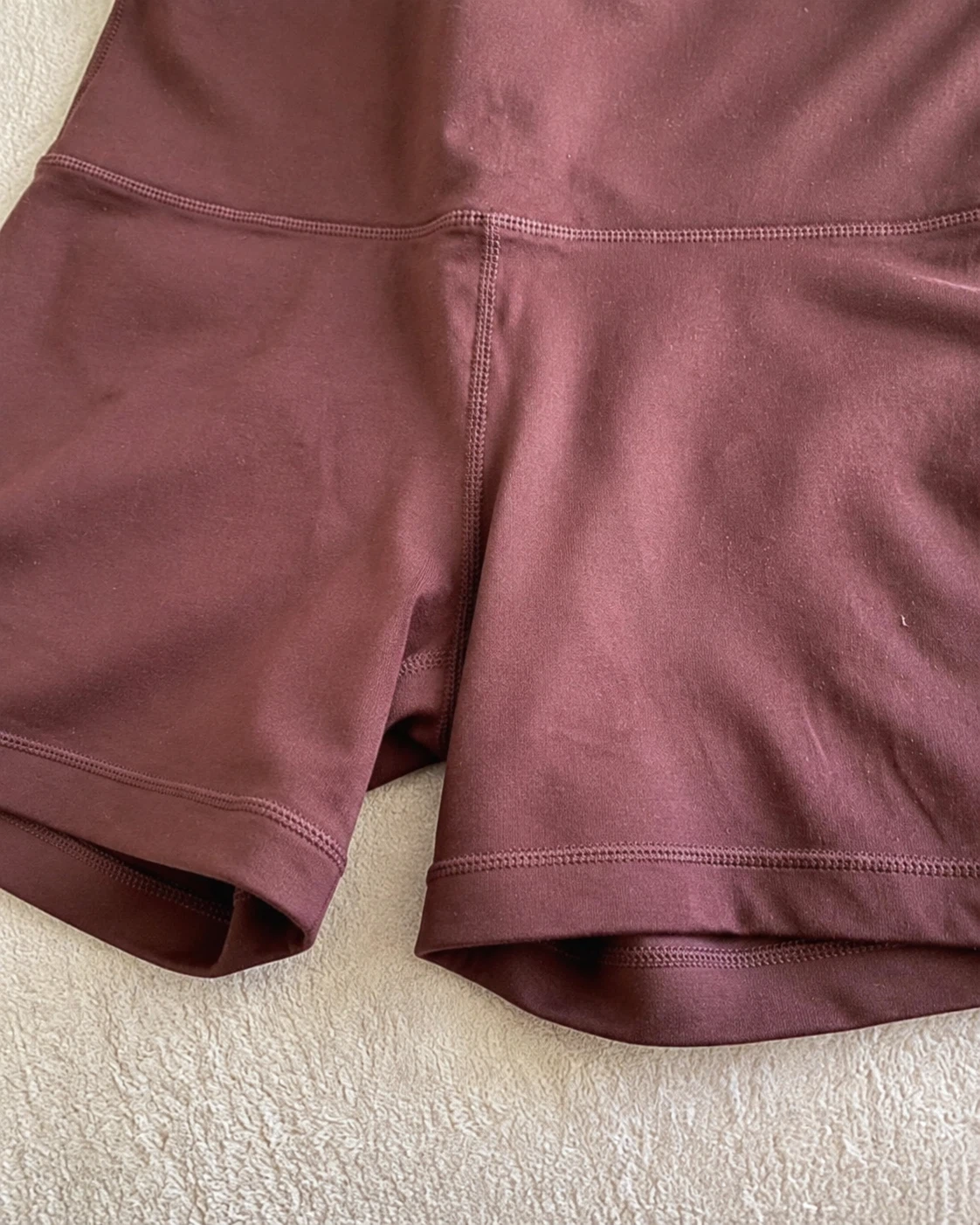 Yogalicious Lux Women's Burgundy High Waist Bike Shorts Size M - photo 4