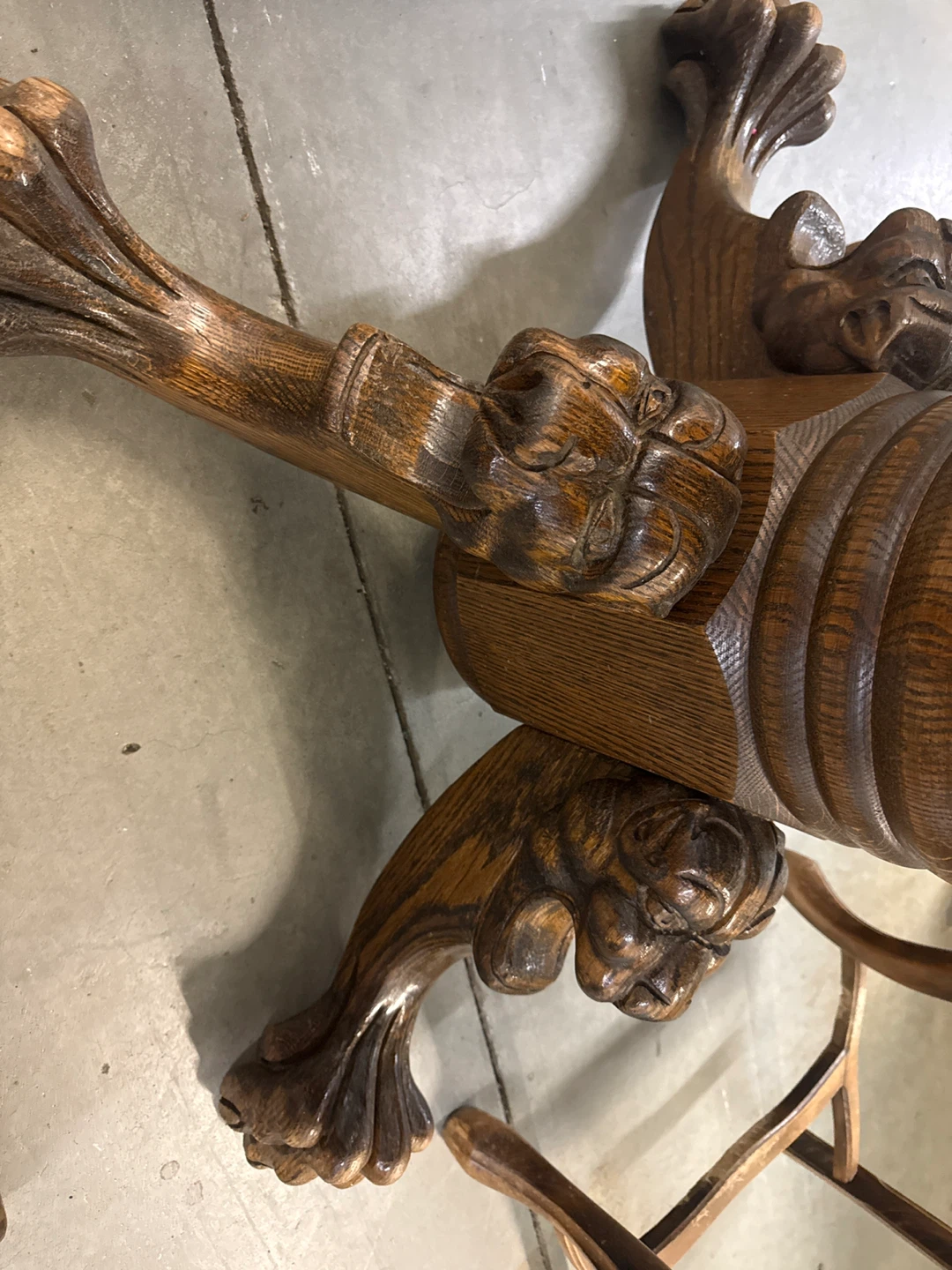 Vintage Oak Dining Table and Chairs Set with extension - photo 2