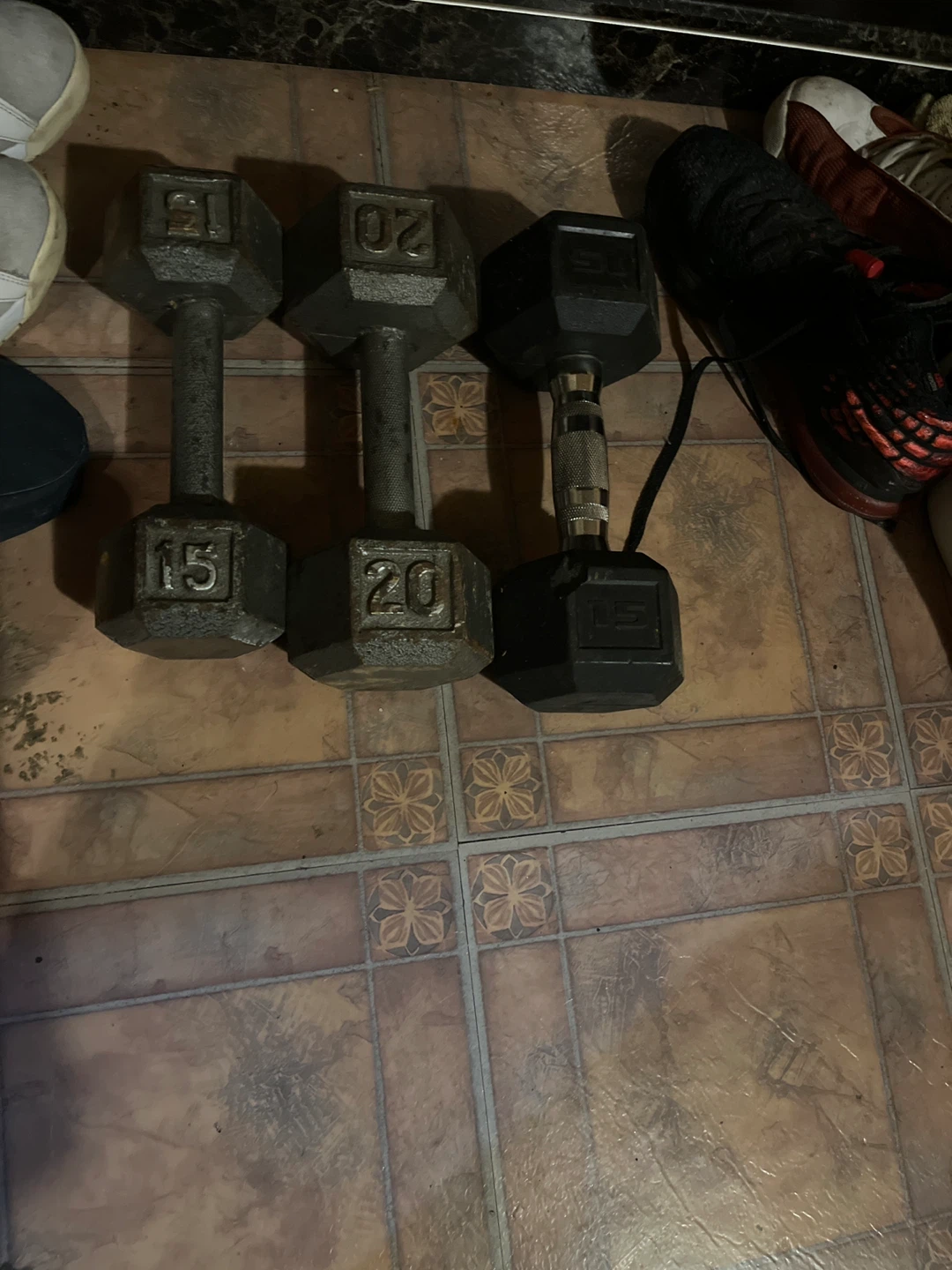 Dumbbells (15lb, 20lb, 25lb)