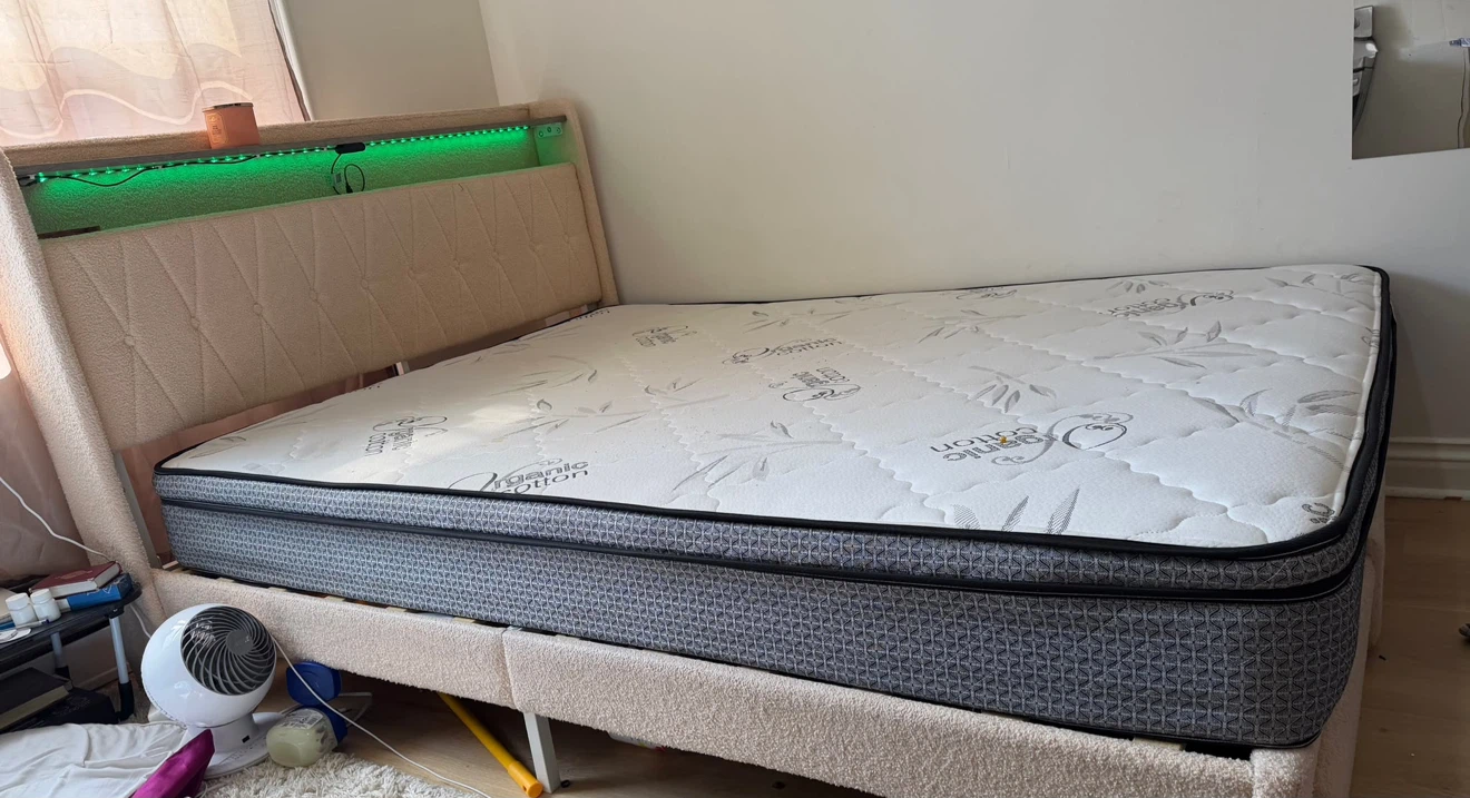 Restopedic organic cotton mattress and storage bed frame - photo 3
