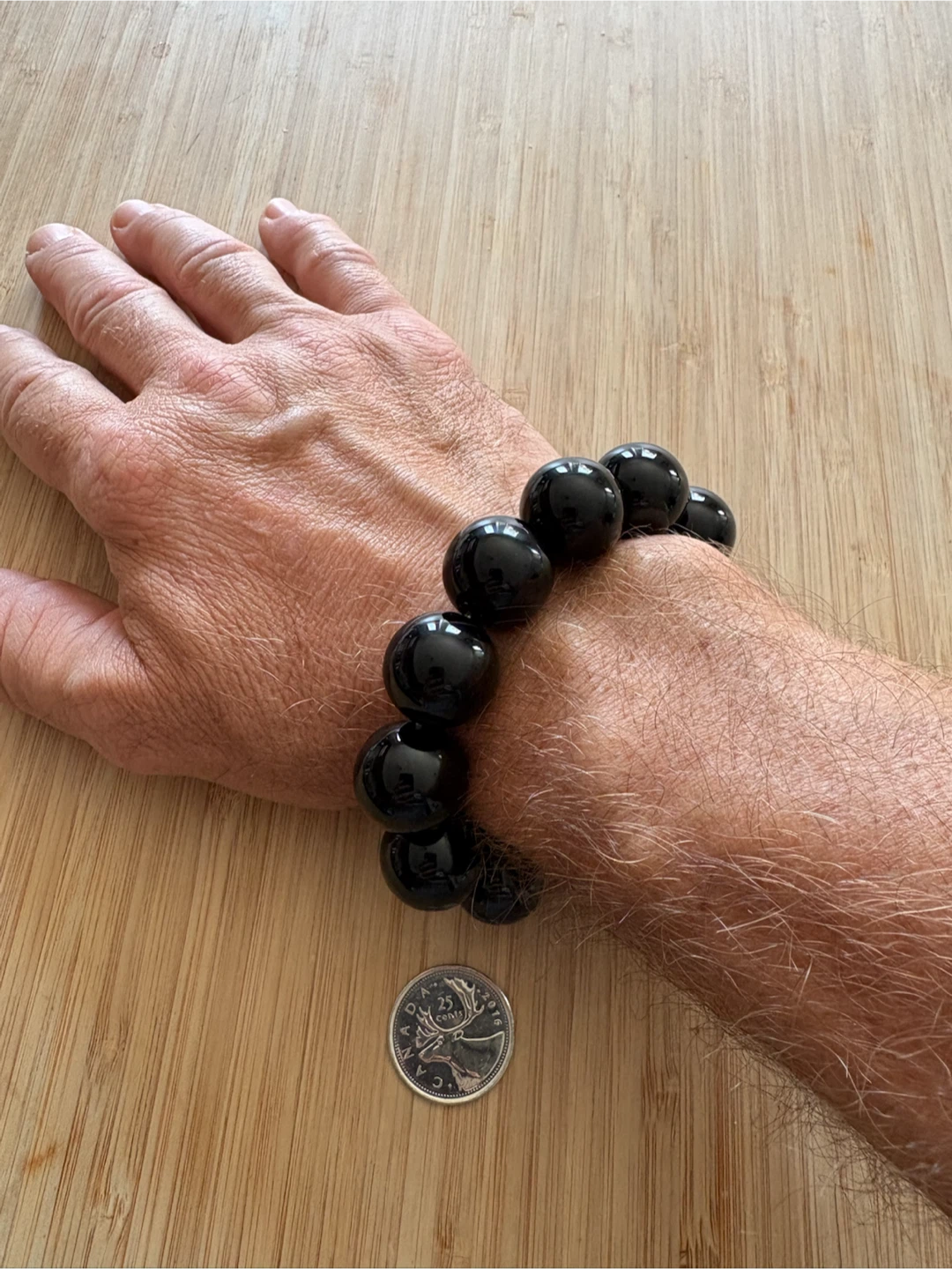 Black Beaded Bracelet