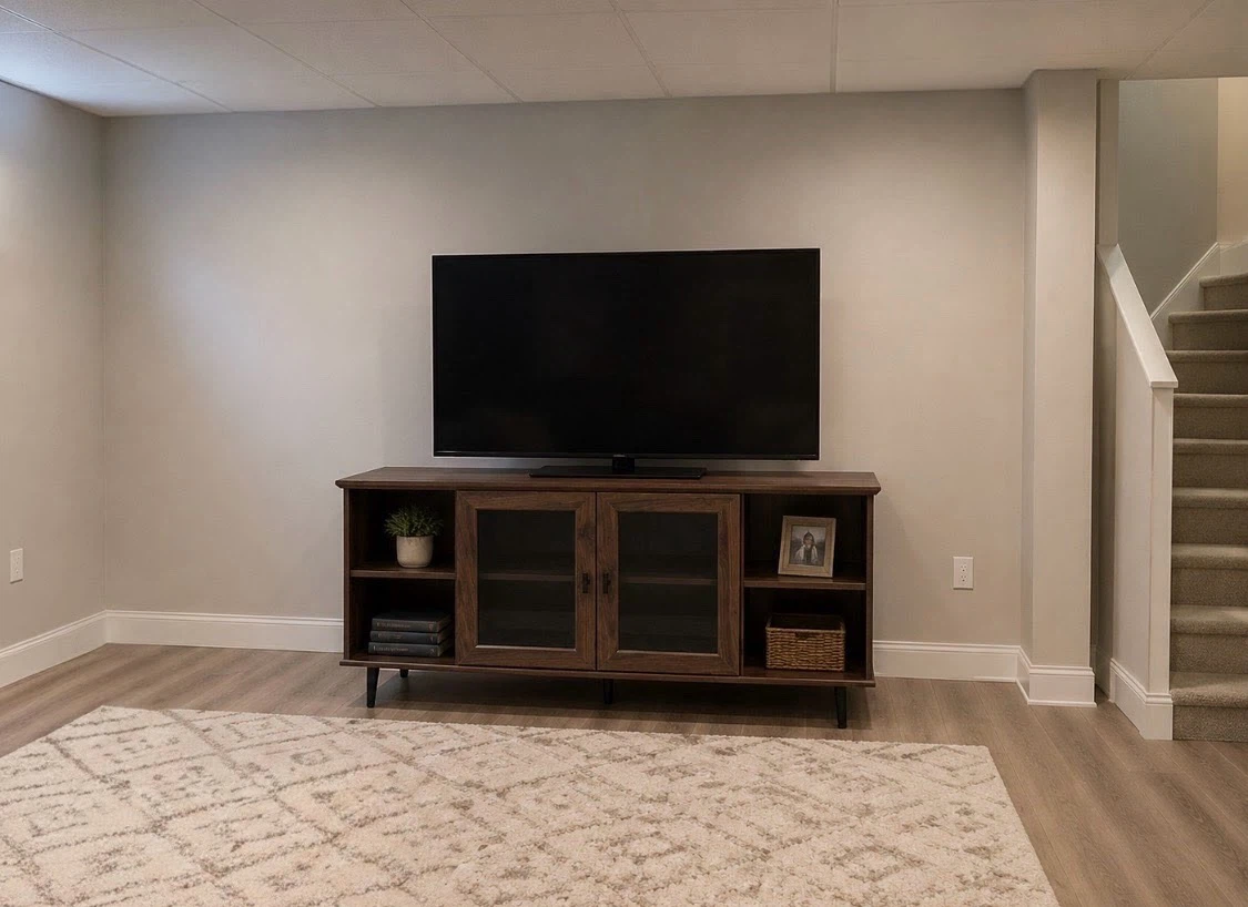 New Storage TV Stand Console - Color: Walnut - photo 3