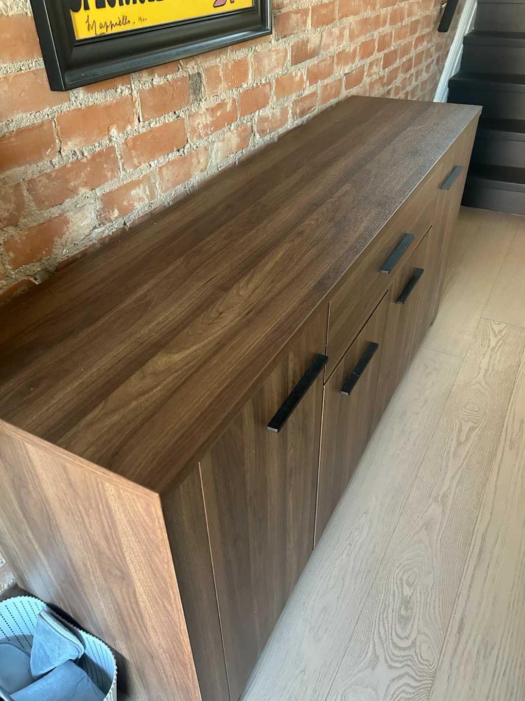 Modern Walnut Sideboard Buffet with Storage