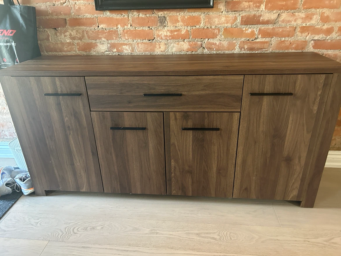 Modern Walnut Sideboard Buffet with Storage - photo 3