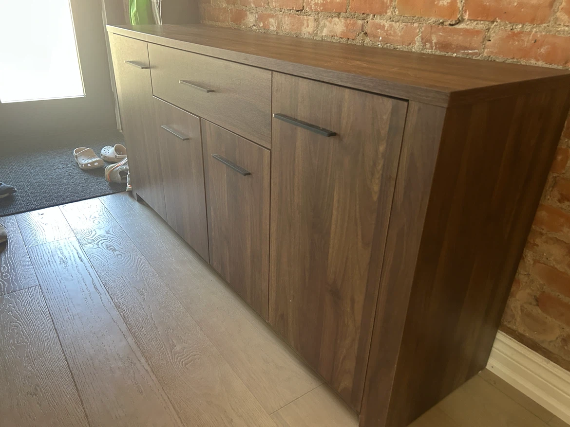 Modern Walnut Sideboard Buffet with Storage - photo 4