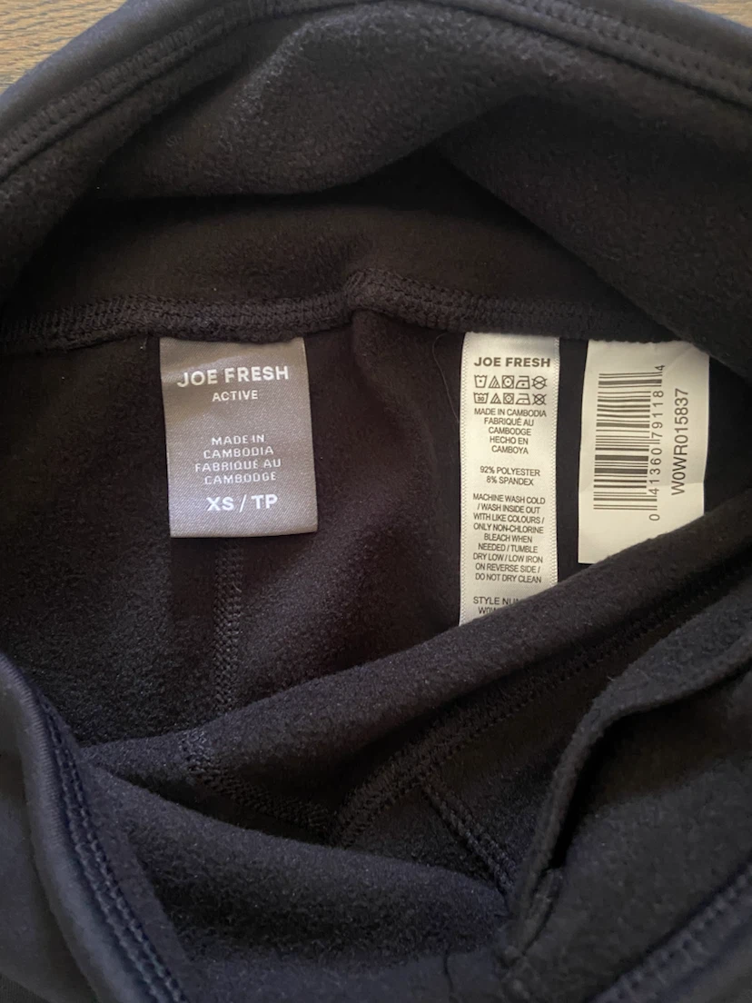 NEW: Joe Fresh Active Fleece-Lined Leggings XS - photo 2