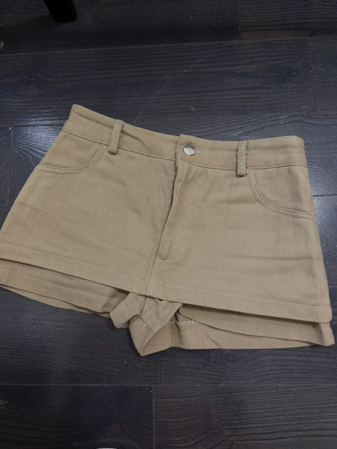 Tan Canvas Shorts / size S - photo 2