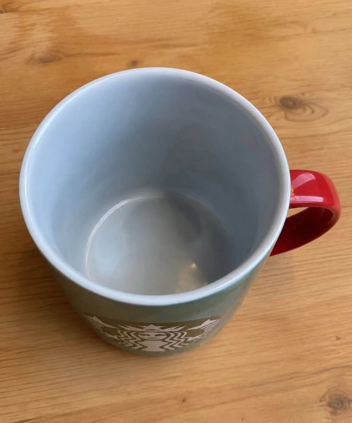Starbucks Green Swirl Mug with Red Handle - photo 3