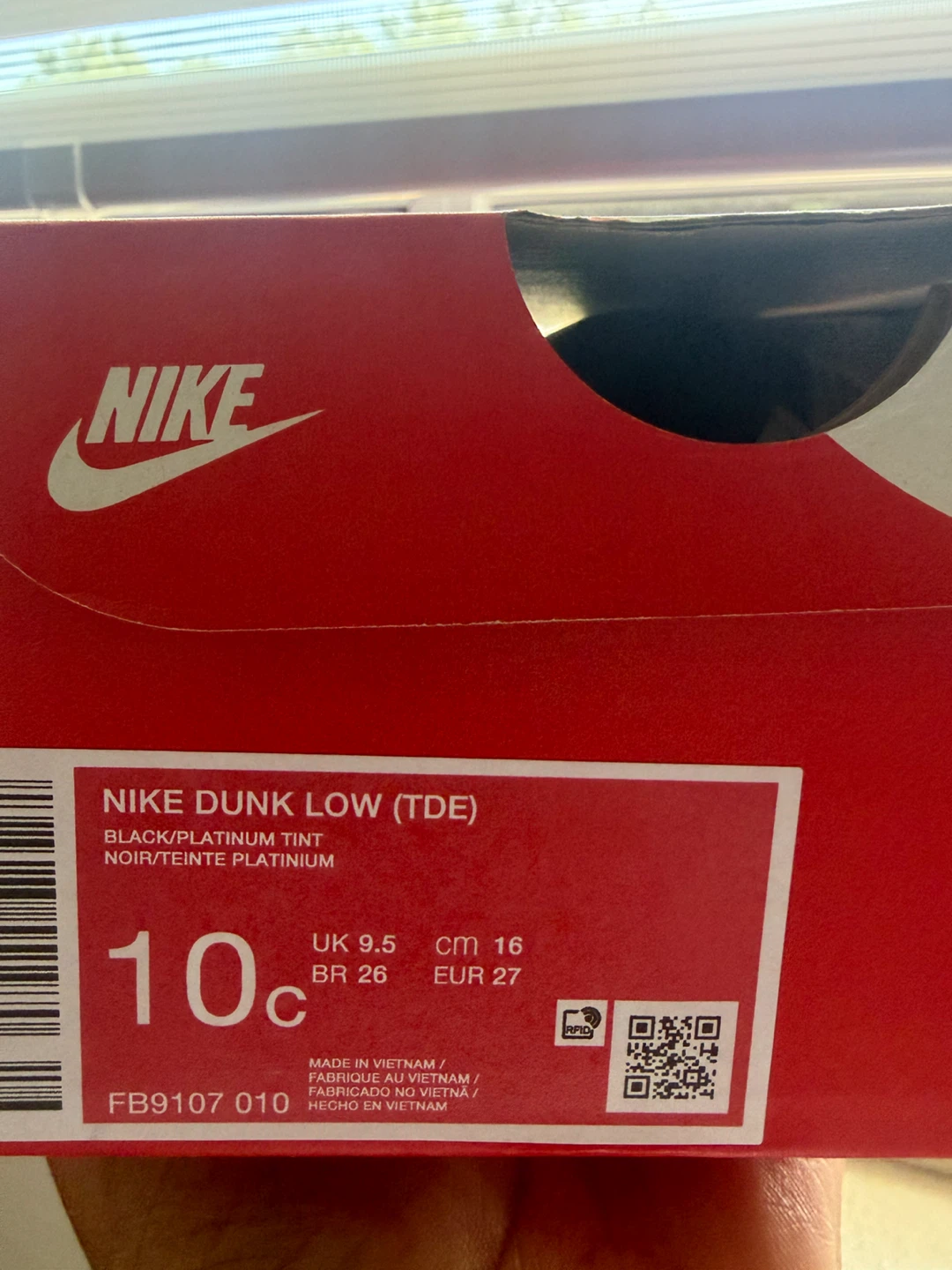 Brand New Nike Dunk Low TDE) Black/Platinum 10.C - photo 2