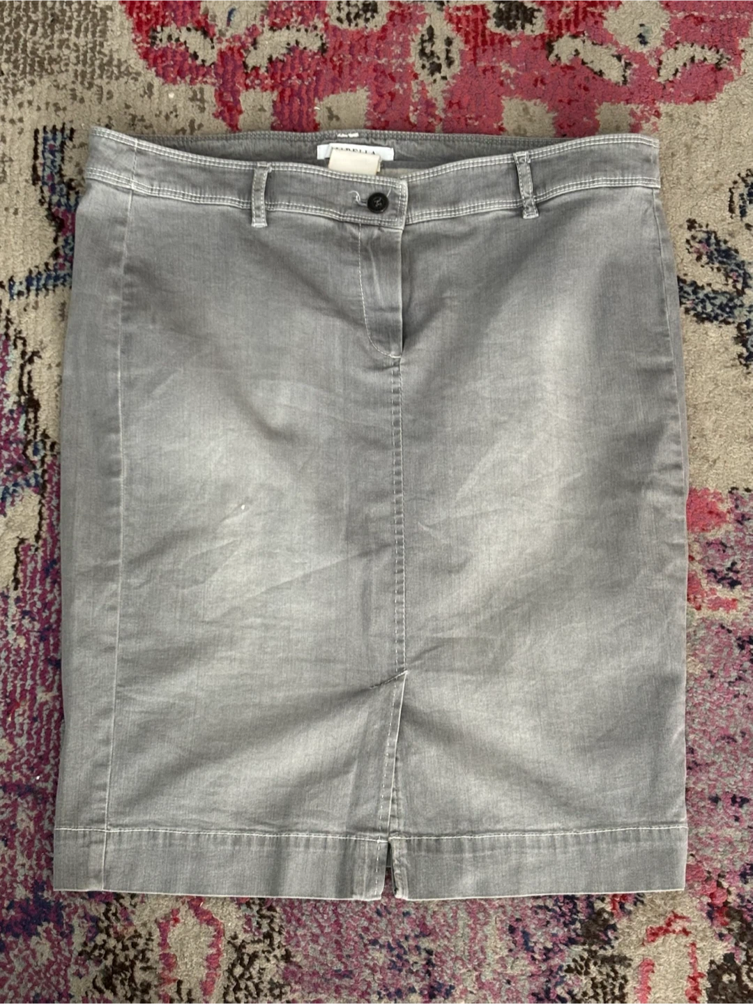 MARELLA Grey Denim Pencil Skirt Size 8