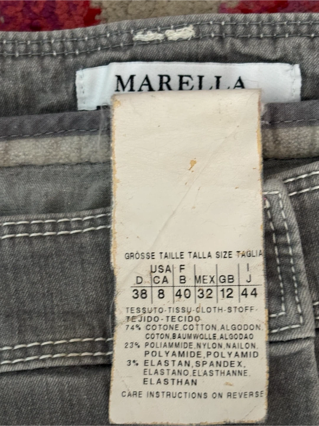 MARELLA Grey Denim Pencil Skirt Size 8 - photo 2