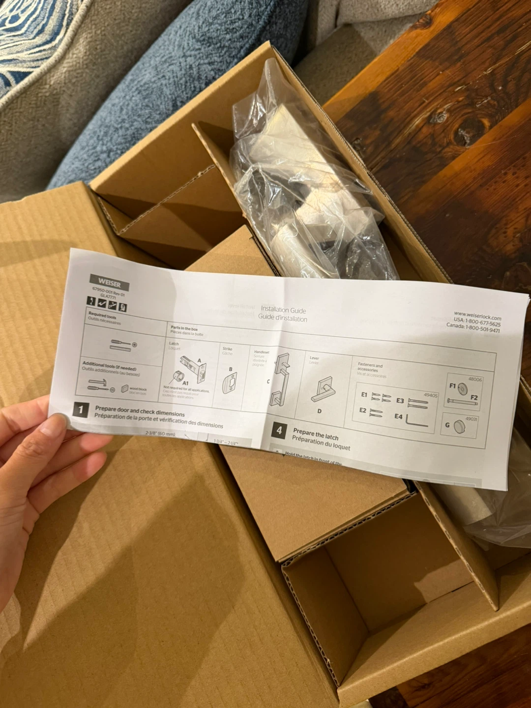 BNIB Weiser door handle set - photo 4