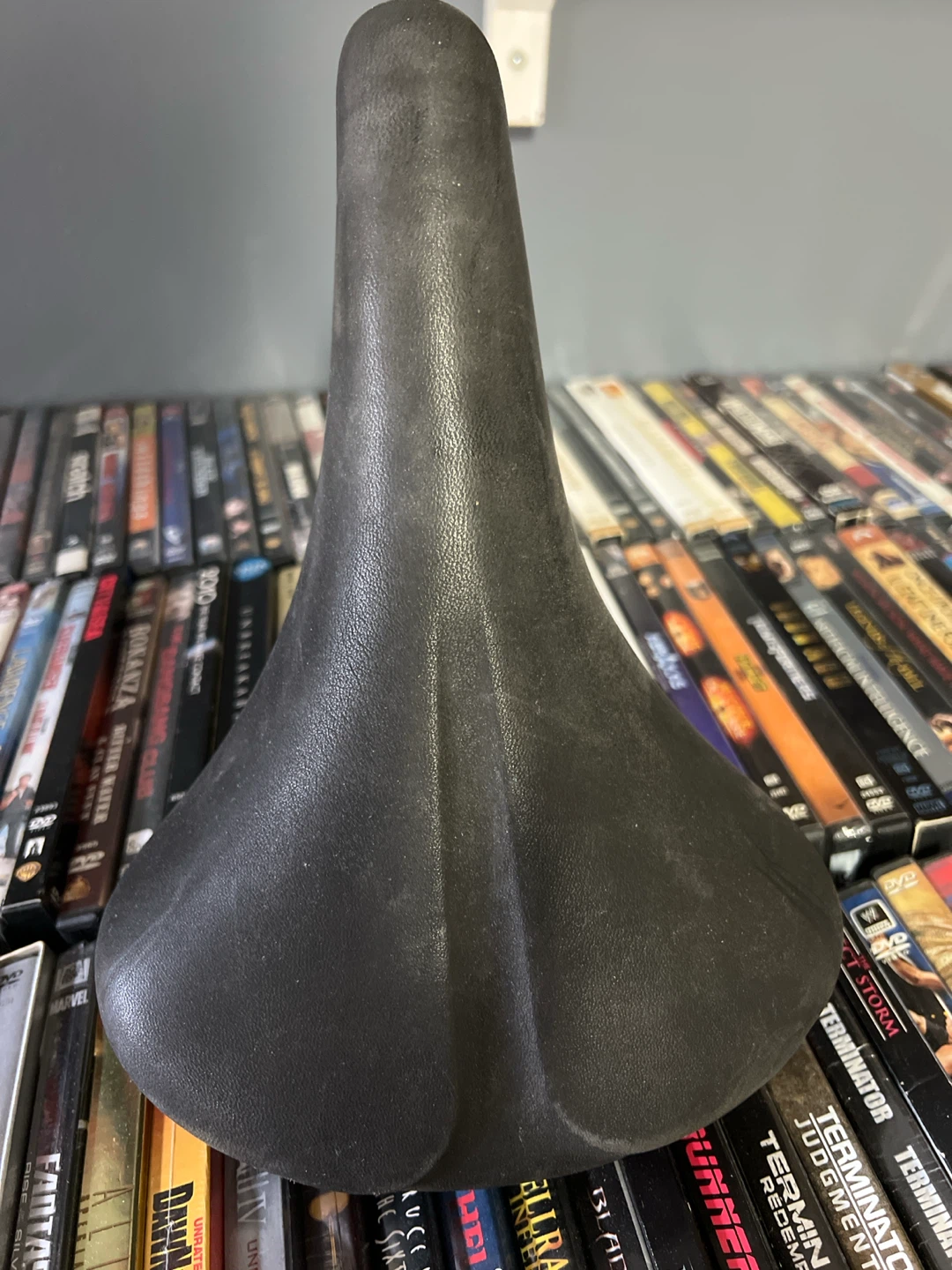 Black bike saddle