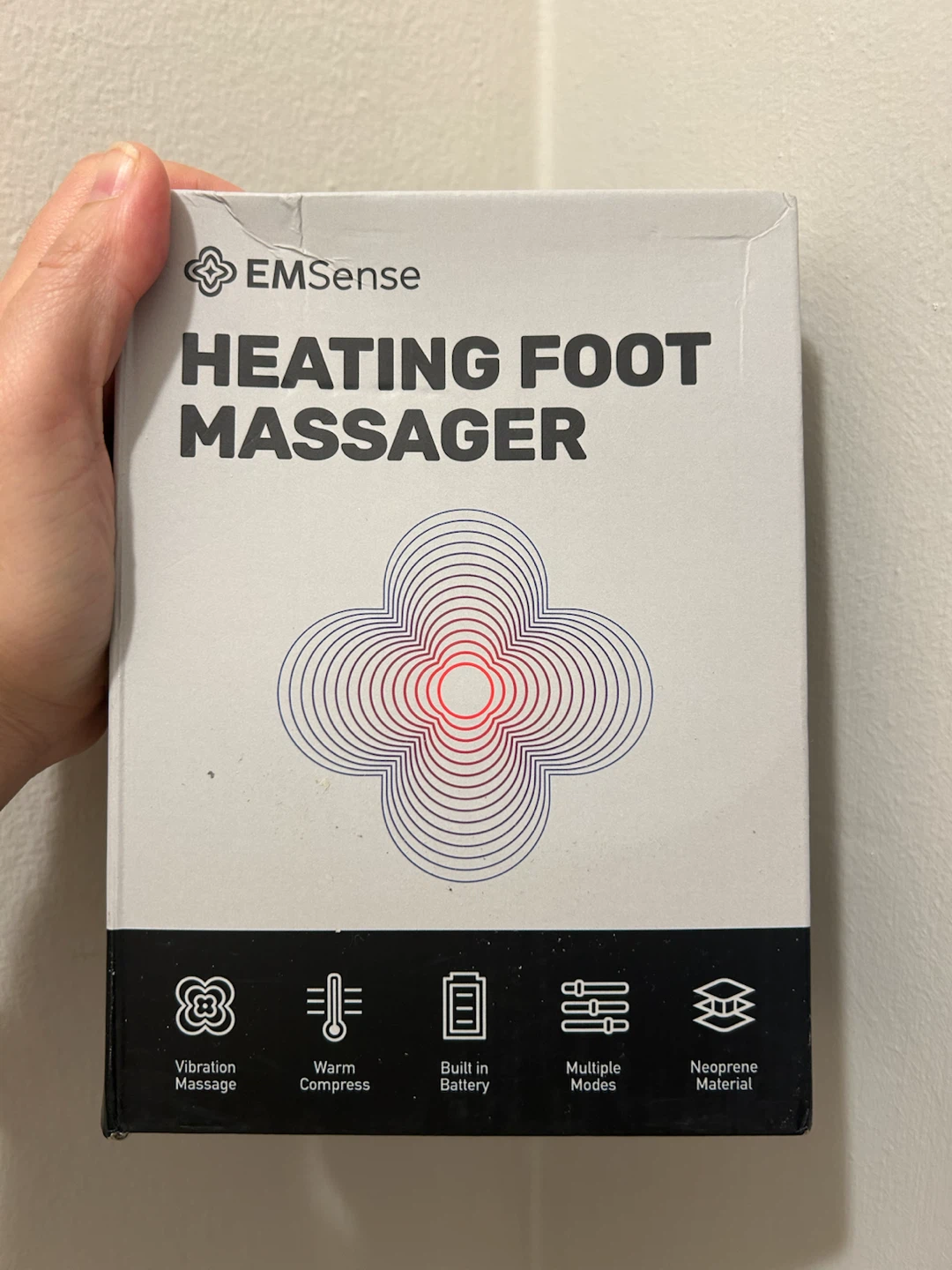 EMSense Heating Foot Massager with Vibration and Warm Compress - photo 2