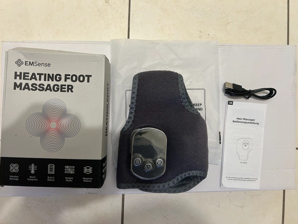 EMSense Heating Foot Massager with Vibration and Warm Compress - photo 4