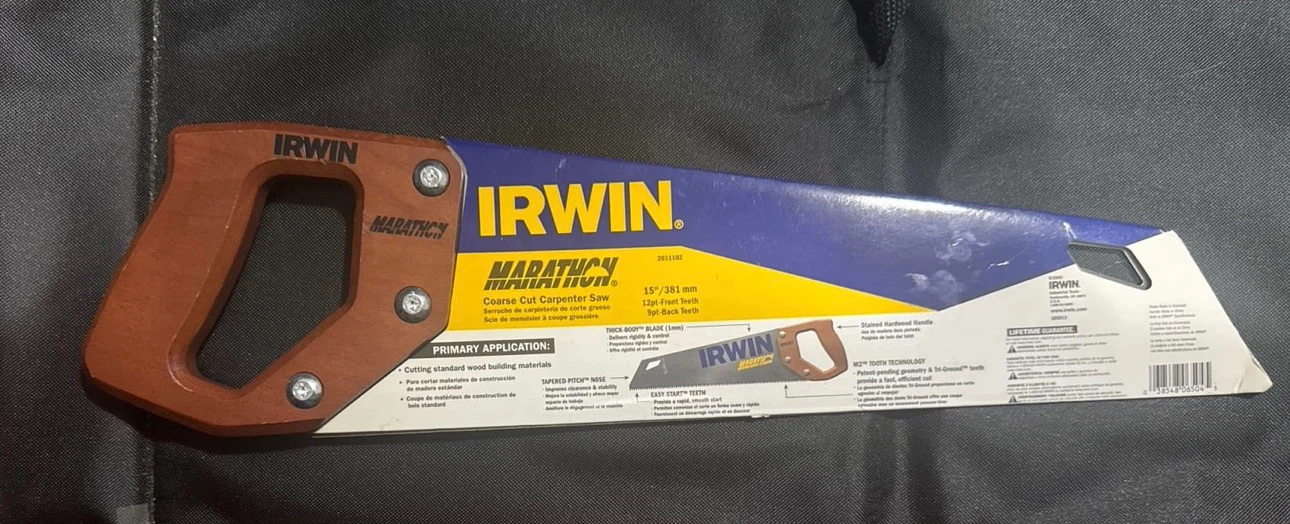 IRWIN Marathon Coarse Cut Carpenter Saw 15 inch - photo 3