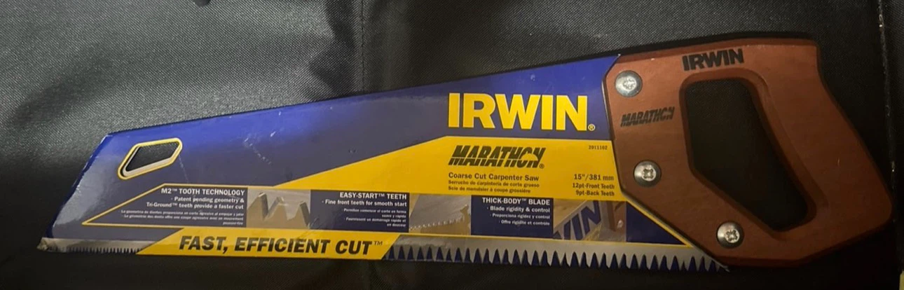 IRWIN Marathon Coarse Cut Carpenter Saw 15 inch - photo 4