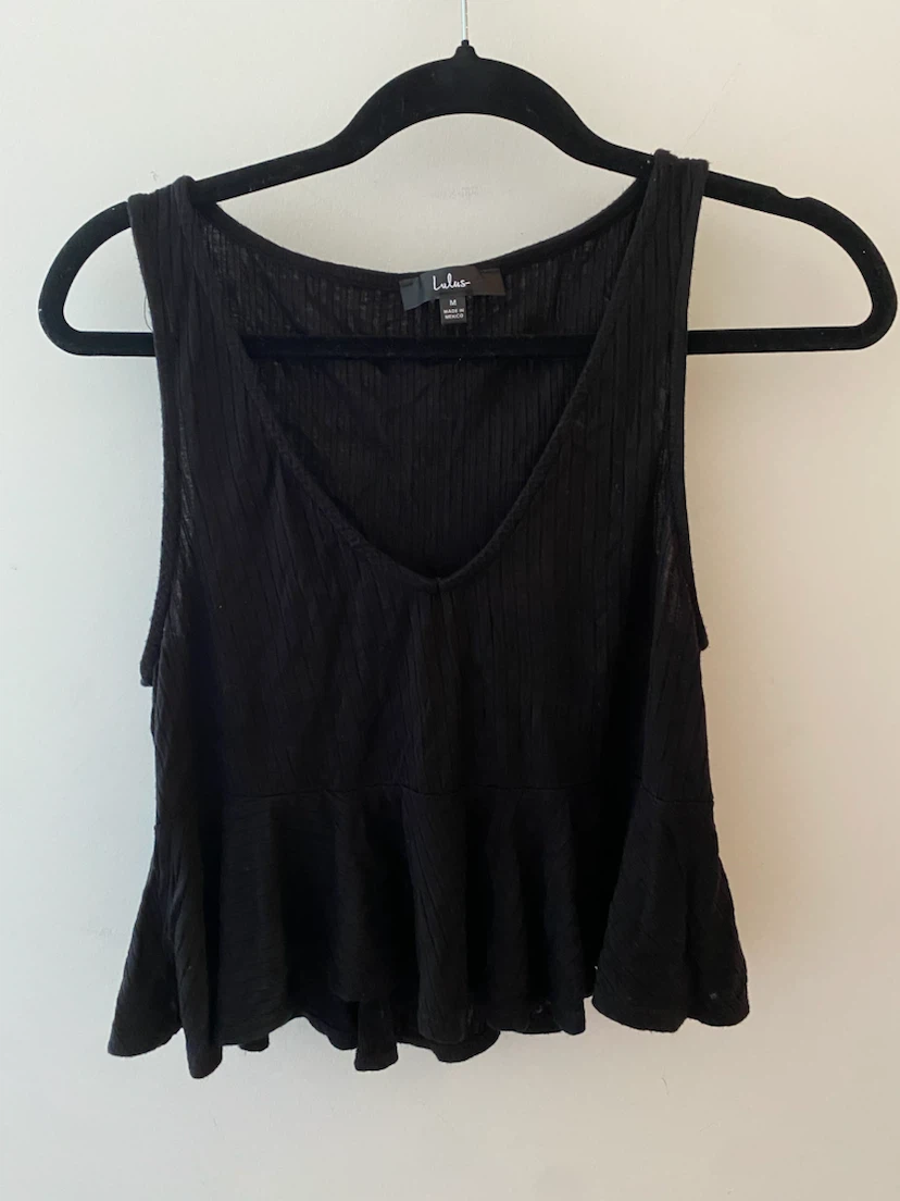 Black Flowy Tank