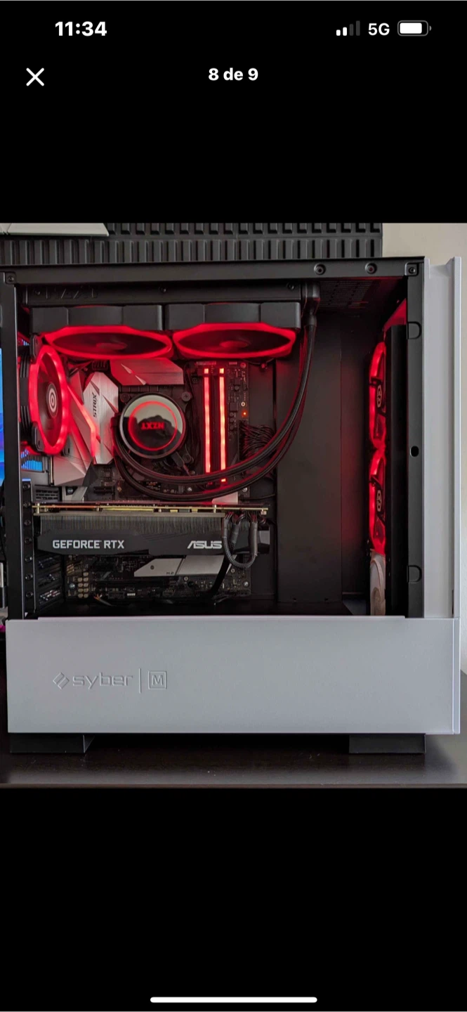 White Gaming PC 2080 i7 8086k 16gb 1tb WIFI+ BLUETOOTH