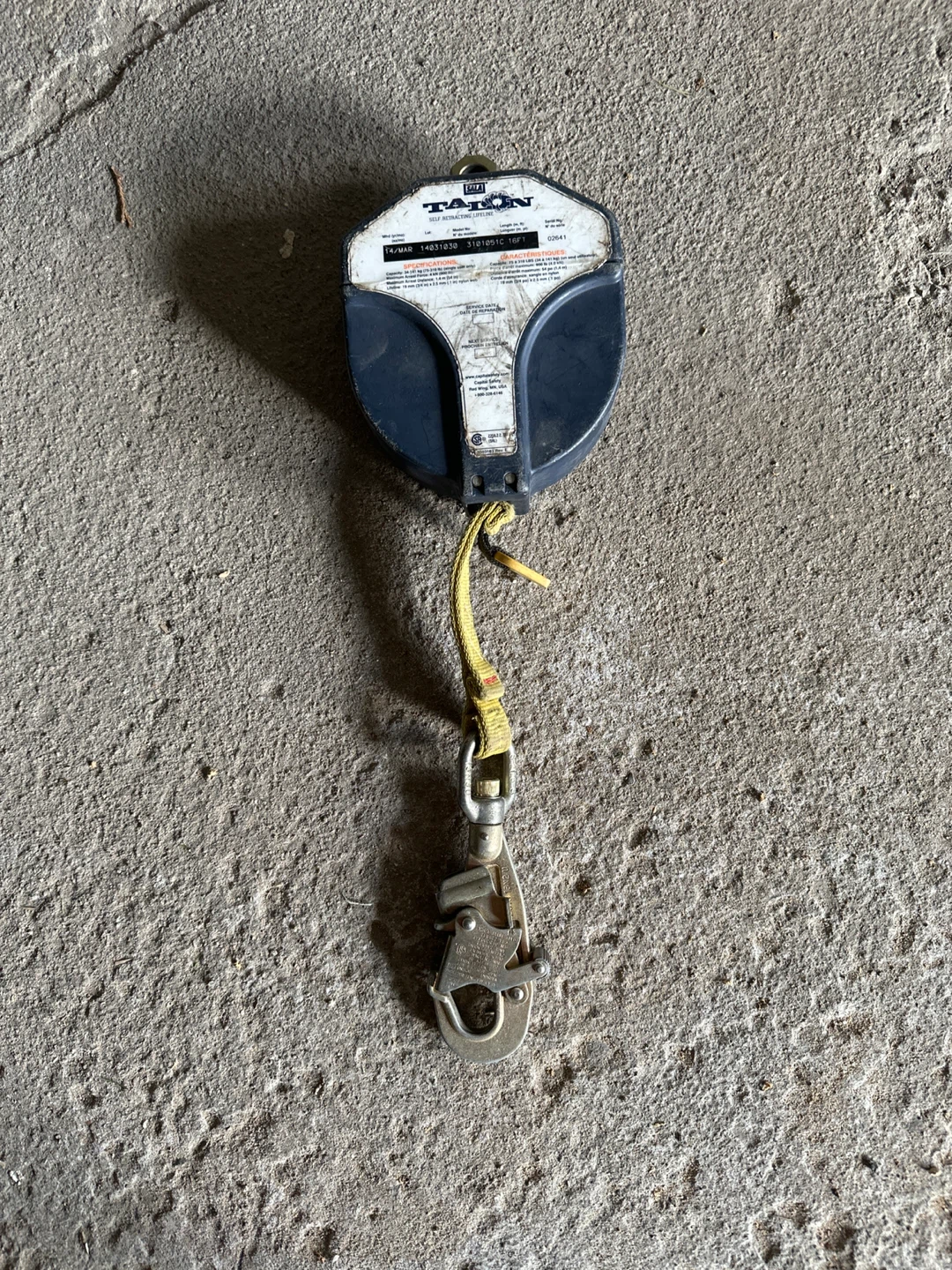 Taton Self Retracting Lifeline 16Ft