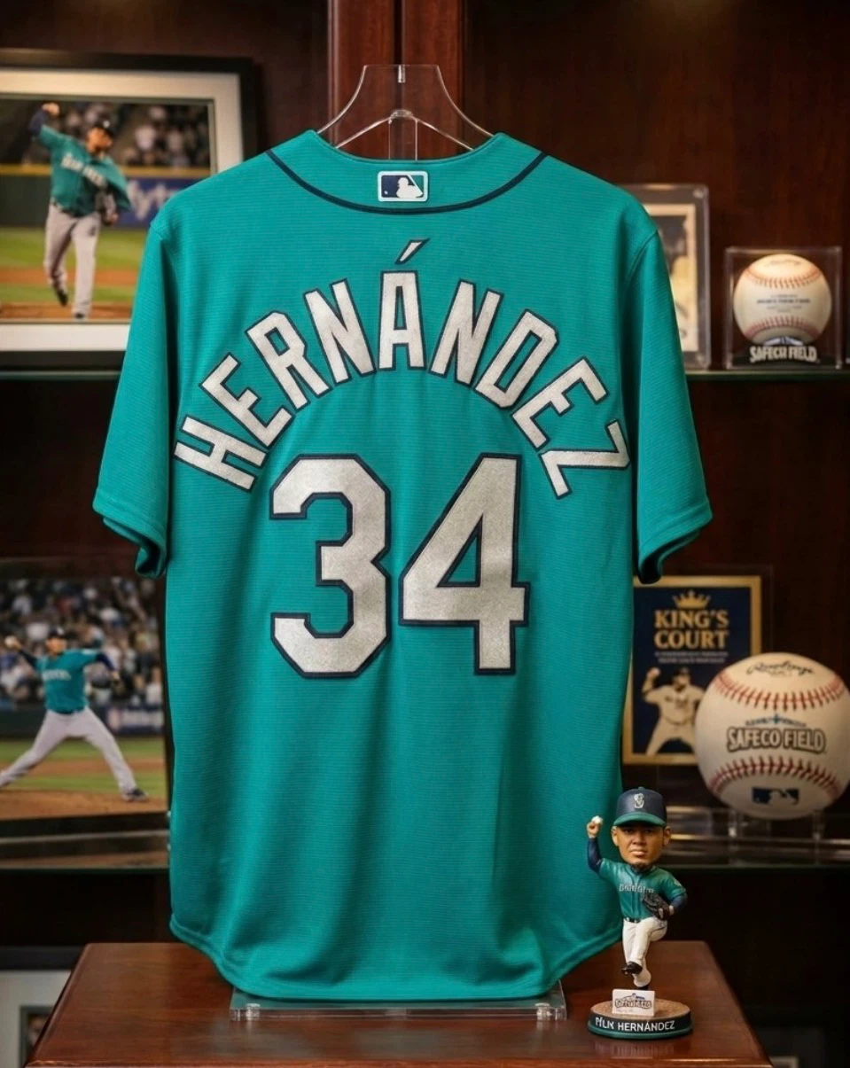 Size M Seattle Mariners Felix Hernandez Baseball Jersey
