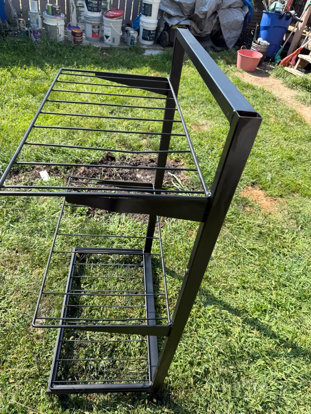 Black Metal 3-Tier Plant Stand - photo 3